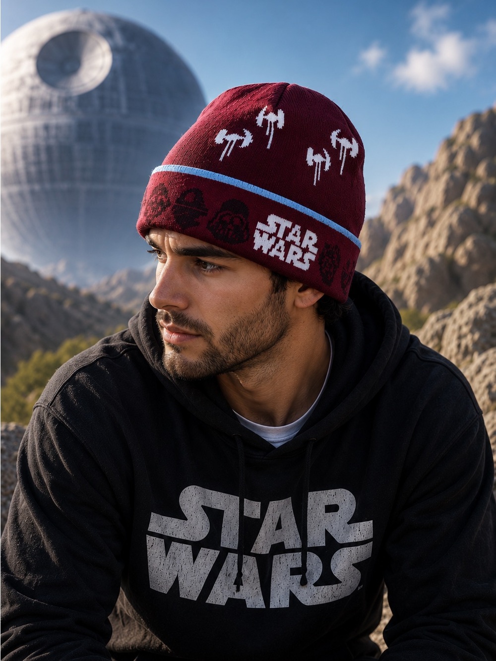 Star Wars Washington Nationals Beanie Hat MLB Disney Y2K Geek Chic Darth Vader